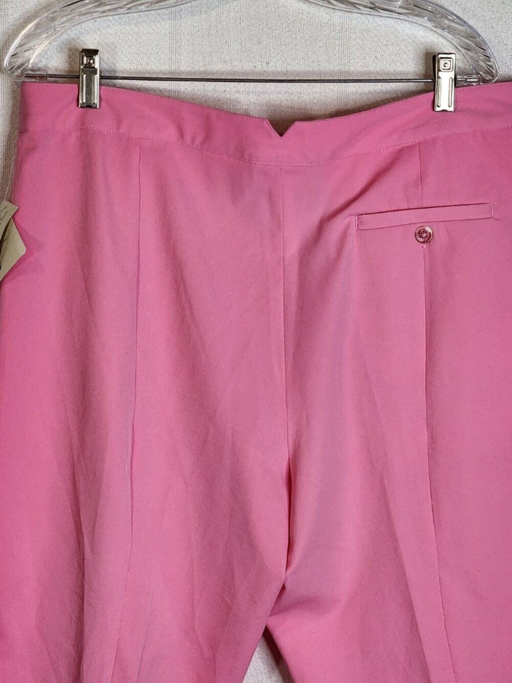 EP Pro Flirt Pink 23" Poly Span Pro Stretch Pleated Pocketed Golf Shorts Size 14 - Picture 8 of 16